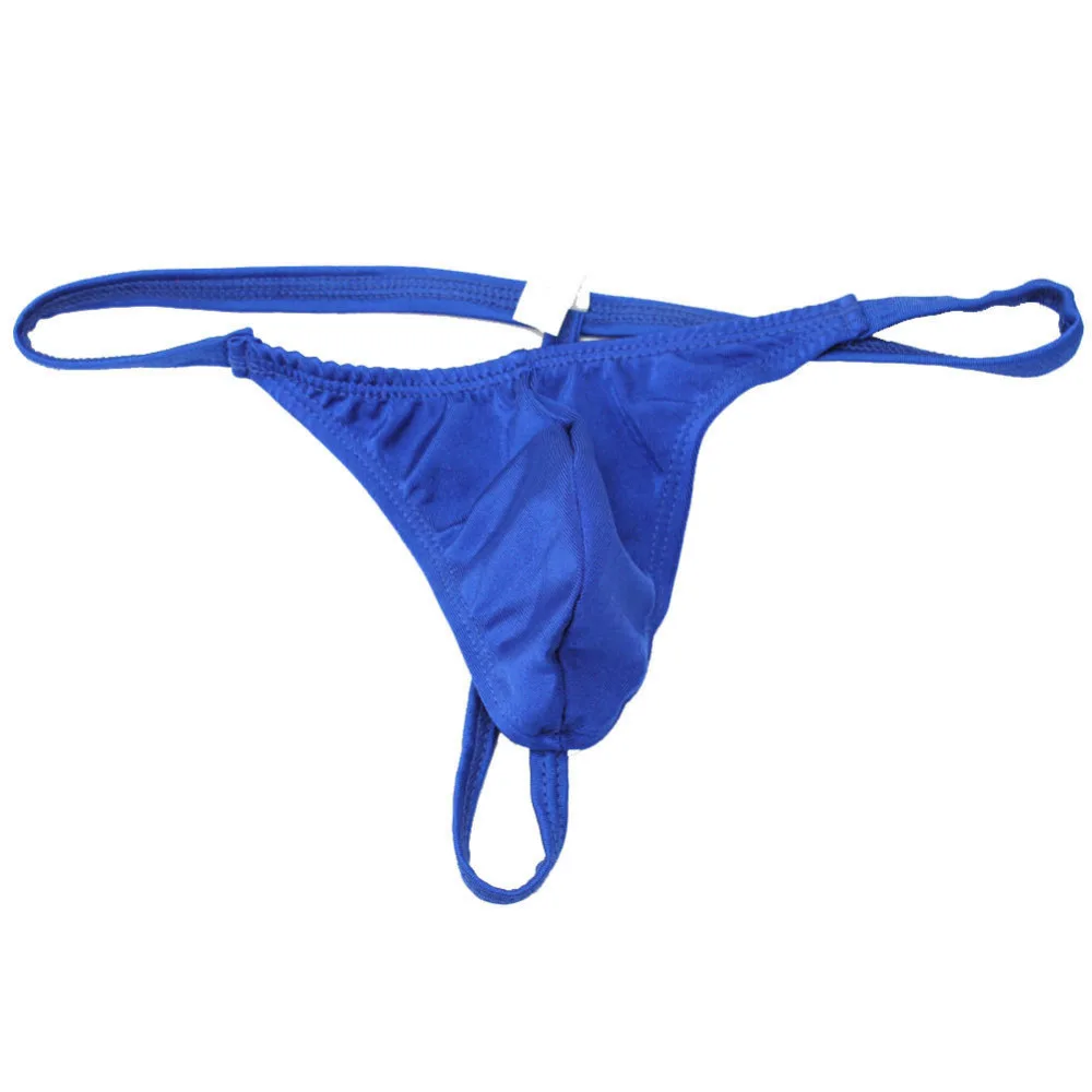 Горячее сексуальное мужское бикини стринги T-Back Jockstrap Нижнее белье брифы синие