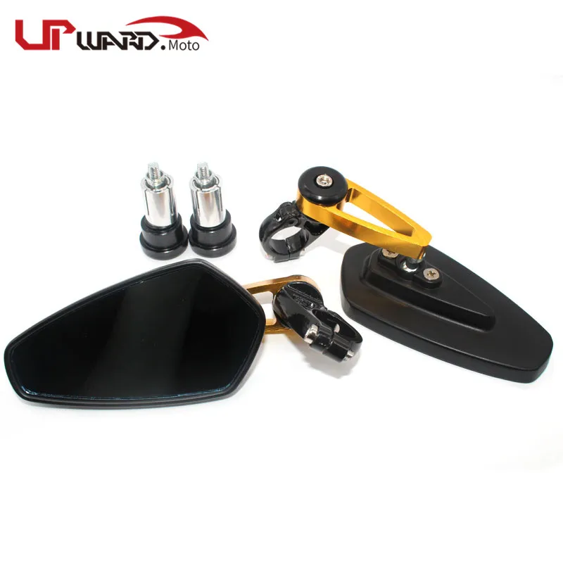 Gold Для YAMAHA NVX155 NVX AEROX 155 NMAX155 XMAX 250 300 400 XMAX300 мотоцикл 22 мм 7/" ручка бар ручки КОНЕЦ ЗАДНЕГО вида боковые зеркала - Цвет: Gold