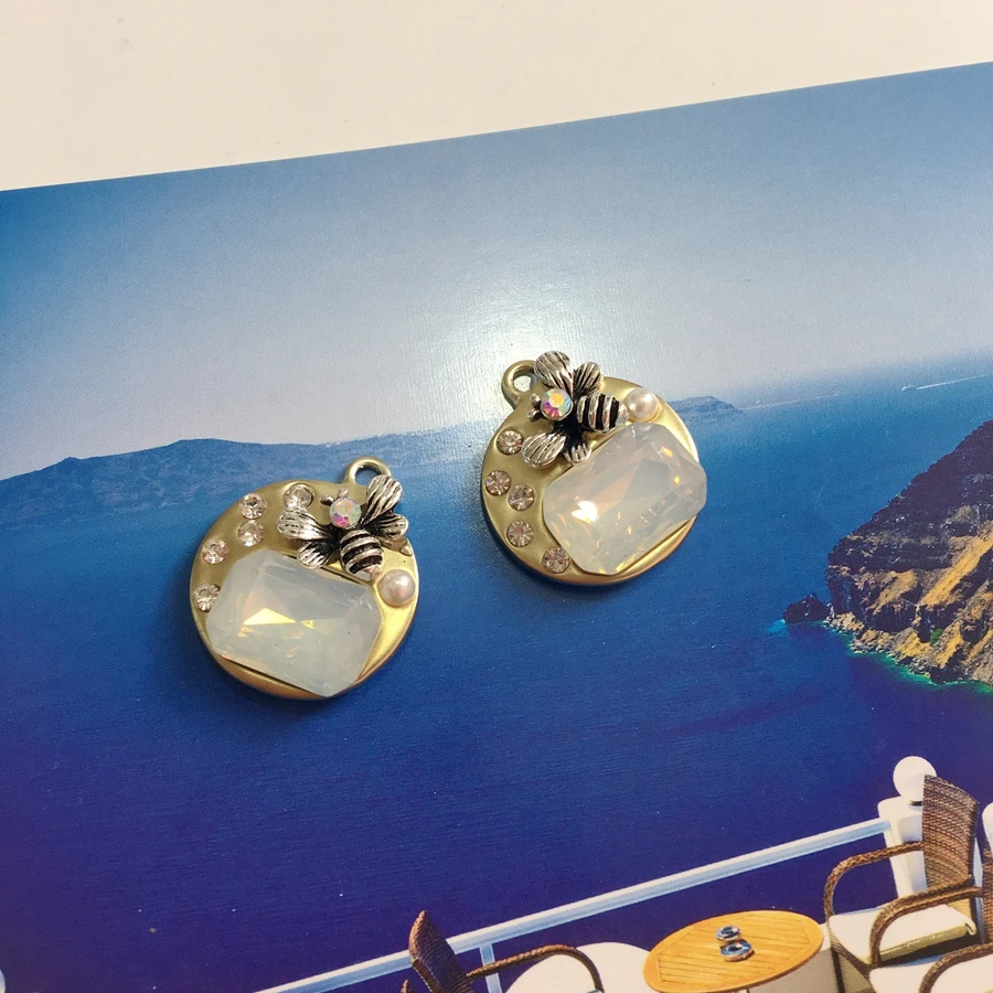 22*19 мм 20 шт пчела круглый Тон Светло-золотые подвески сплав Шарм ювелирные