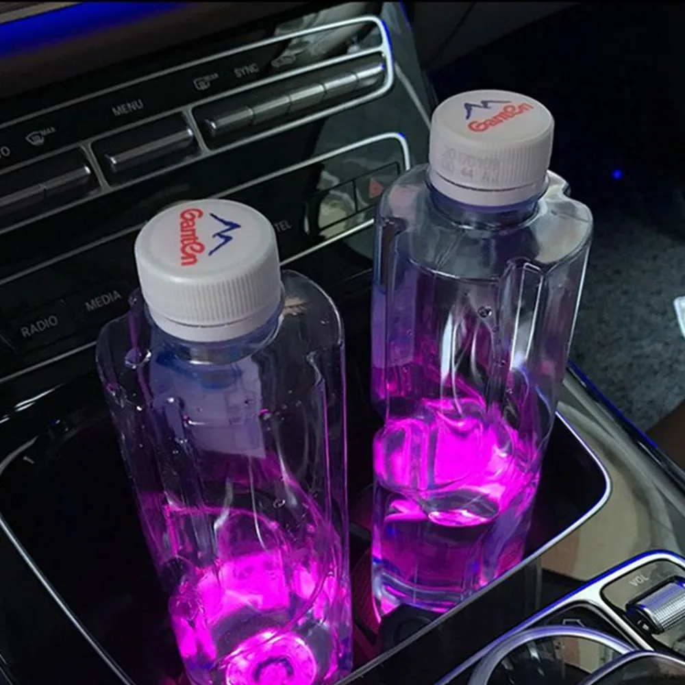 Новинка 2019 Универсальный USB LED Автомобильный подстаканник Коврик