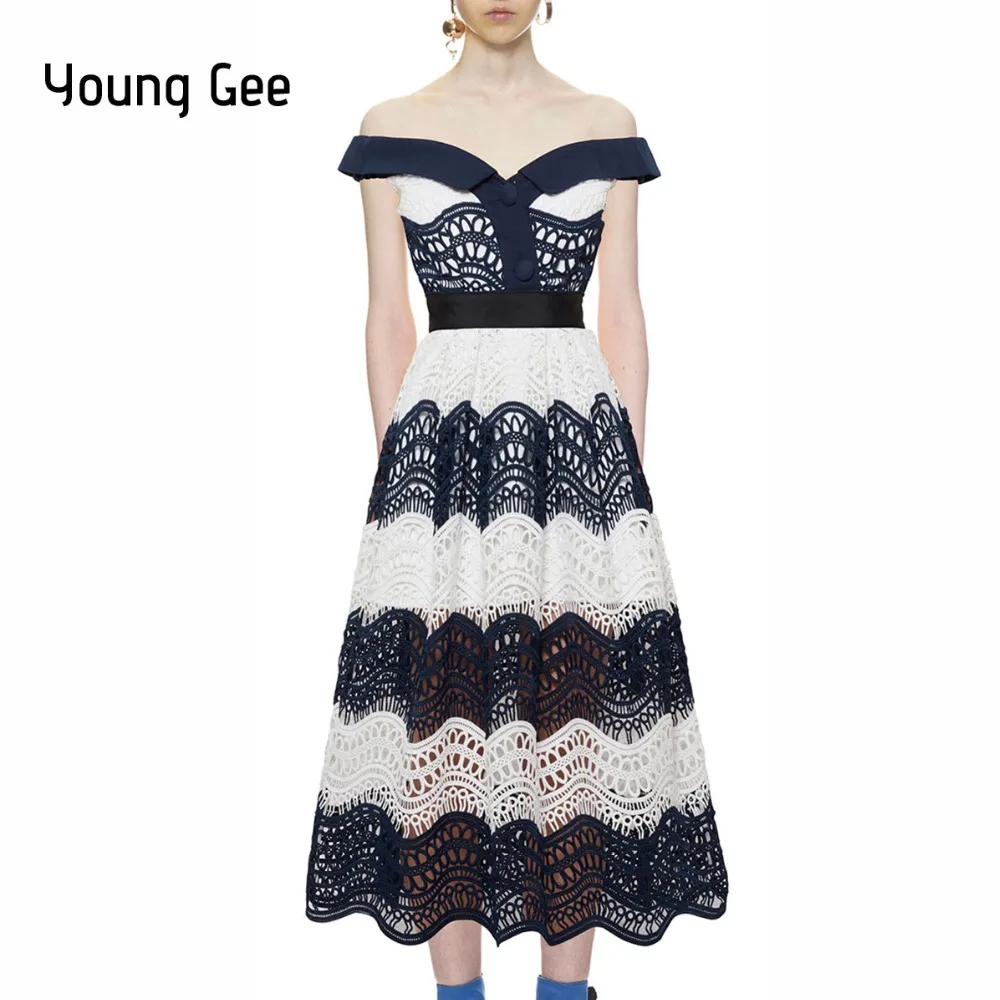 Young Gee Vestidos De Fiesta летнее кружевное платье с вырезом в виде сердца ТРАПЕЦИЕВИДНОЕ