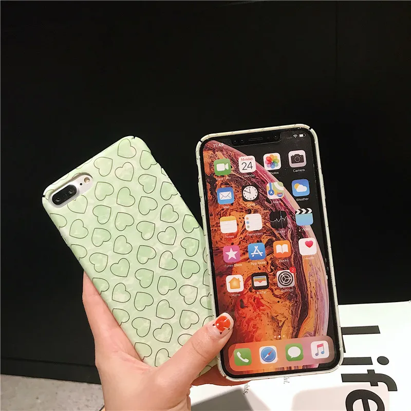Meachy Love Heart Patterned Phone Cases For Huawei P30 P20 Pro Lite Green Case Cover Honor 10 9 8X Nova 2s 3 3i 4 |
