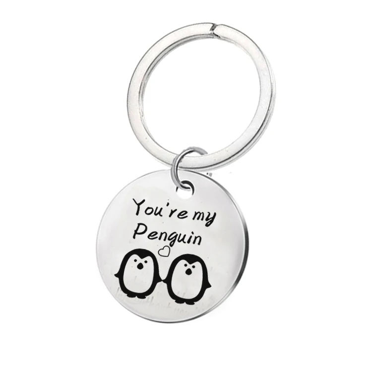 Брелок &quotYou Are My Penguin&quot брелок из нержавеющей стали для ключей подвеска пингвина
