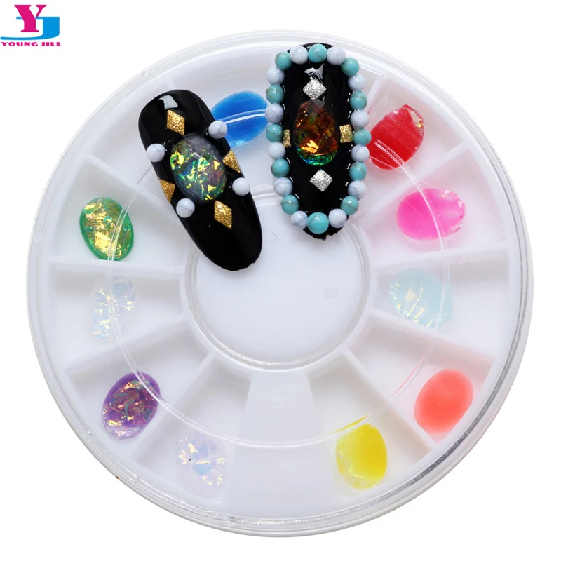 

5 Box Gems Rhinestone For Nail Art Decorations Steering Wheel Crystal Glass 3D Nail Charms Acrilico Unhas Studs UV Gel Maquiagem