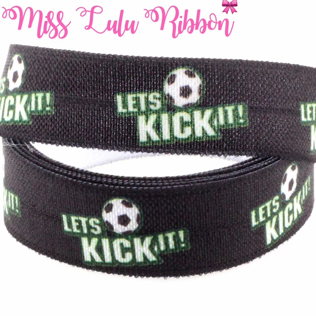5/8 &quot16 мм Любовь Футбол серии Let's Kick it&quot с принтом отложным голенищем и штаны