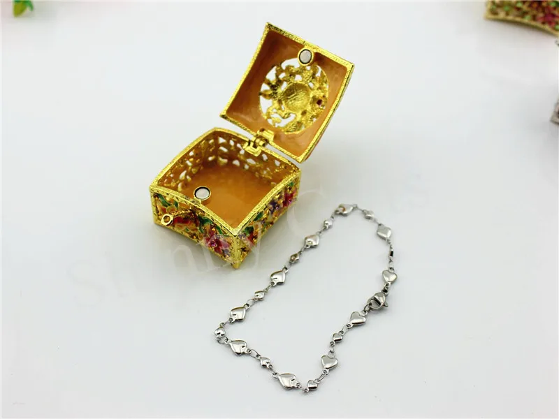 Ручной работы чайник безделушка коробка Оловянная эмаль Орнамент