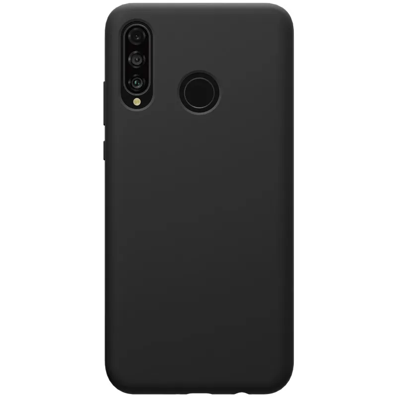 10 шт./лот NILLKIN гибкий чистый чехол для huawei P30 Lite/Nova/4e Жидкая силиконовая Резина противоударный чехол для телефона - Цвет: Черный