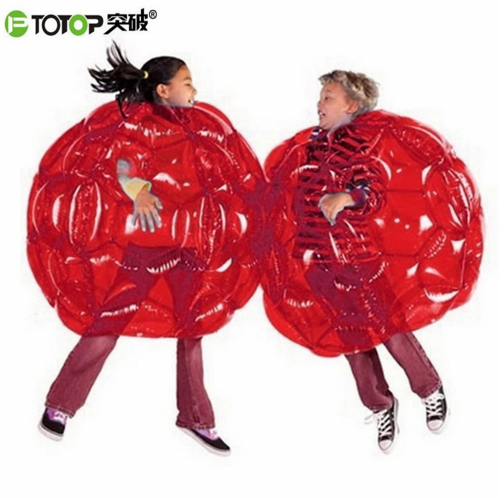 PTOTOP детский надувной тела Мячи zorb бильярдные футбольные костюмы ПВХ подвижных игр на свежем воздухе забавные мяч для бампера кузова игрушка для детей 60*60*55 см