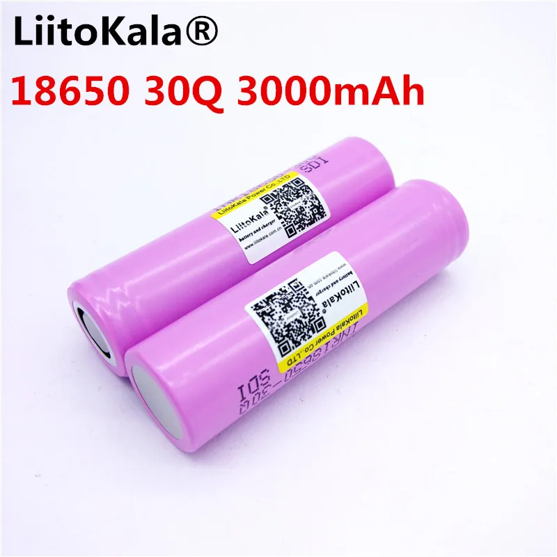 4 liitokala 100% оригинальный INR 18650 30Q INR18650 батареи 3 7 в 3000 мАч литий ионная