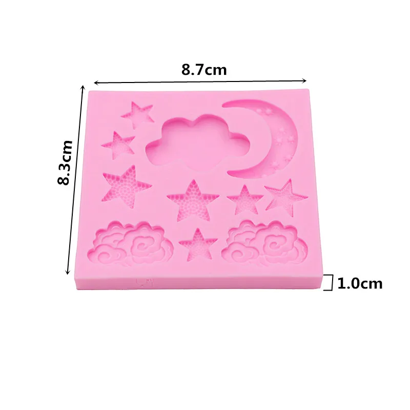 Облака Звезда Луна обманщик кремы Гибкие Силиконовые формы ручной работы