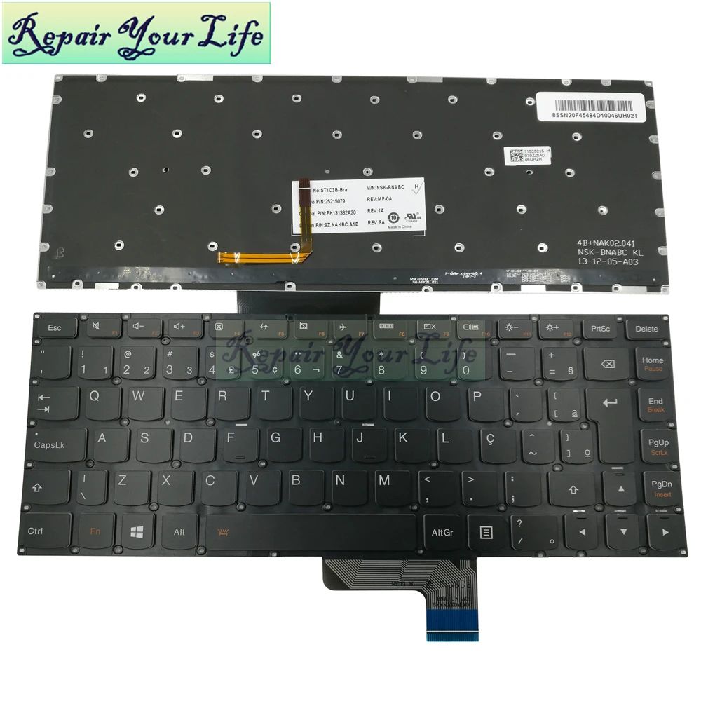 Ремонт You Life Клавиатура для ноутбука LENOVO IDEAPAD yoga 2 13 BR раскладка с подсветкой без