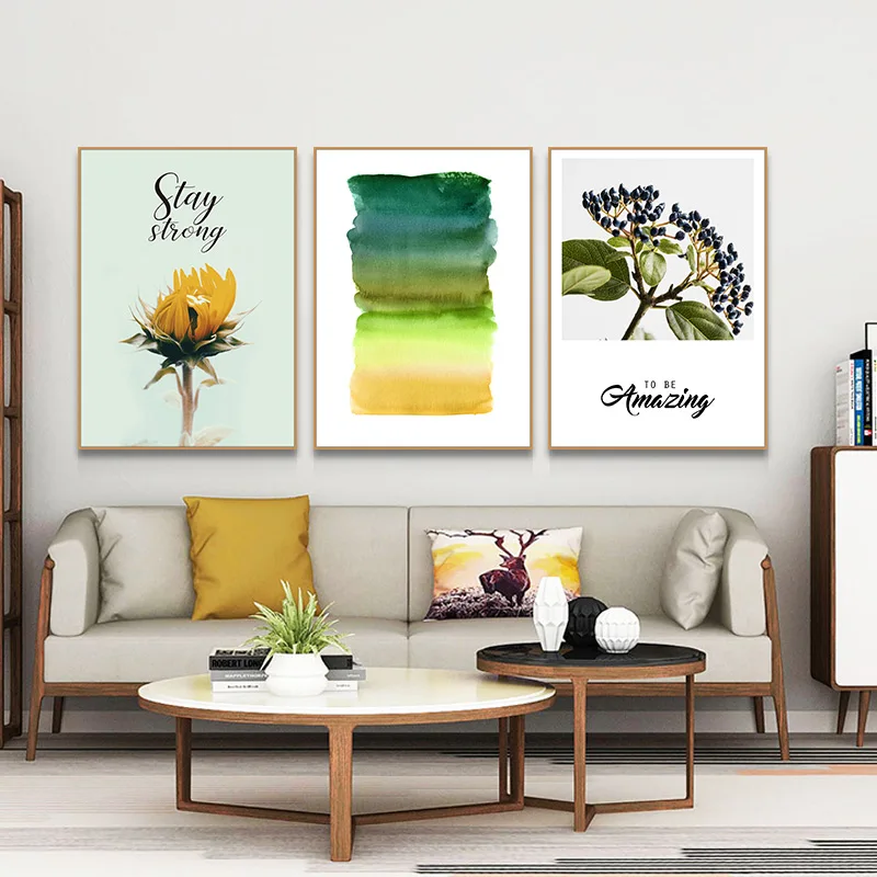 Nordic Decorative plants Wall Art Canvas Poster and Print posters autumn landscape picture for Living Room No Frame morden print | Дом и сад