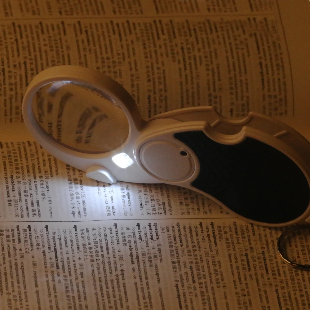 BIJIA LED складной нескользящий металлический корпус Увеличительное Стекло Лупа |