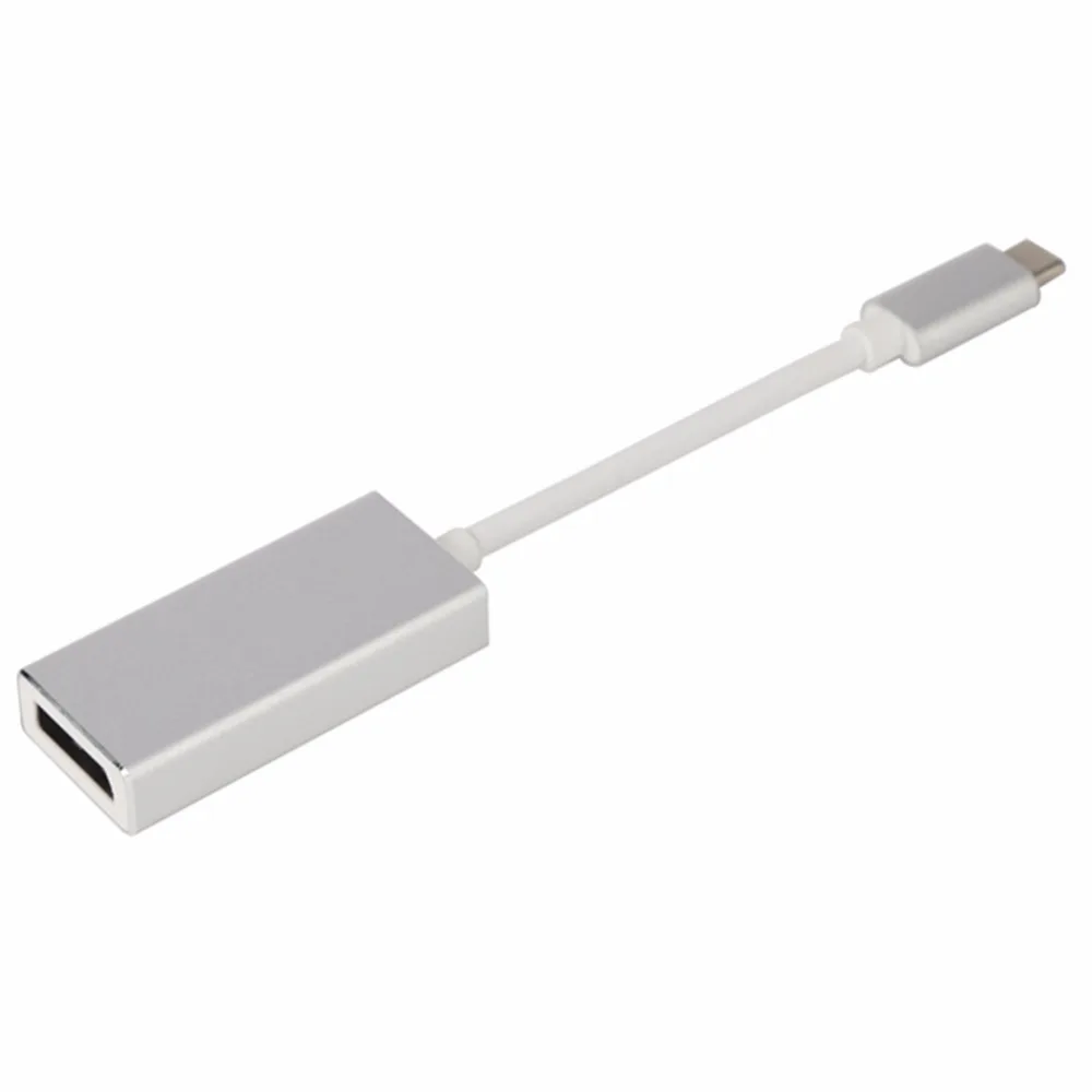 Адаптер USB Type C для DisplayPort из алюминия с разъемом Male DP Female поддержка 4K UHD