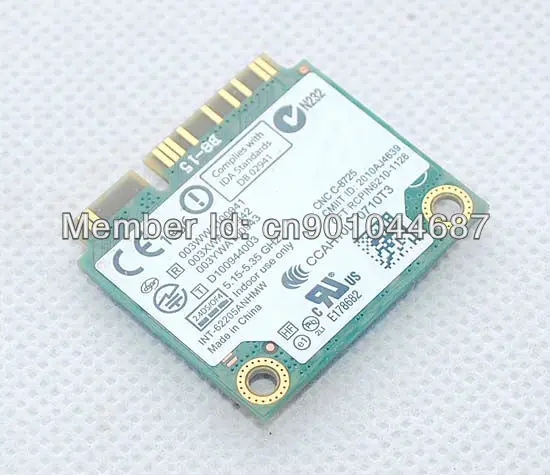 Половинная мини PCIE Wi Fi карта 62205ANHMW 300M CENTRINO ADVANCED N 6205 INTEL WIRELESS 2 4/5G 0X9JDY WLAN для Dell