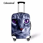 Coloranimal Милый Щенок Кот фиолетового цвета с принтом глаза костюм чехол Аксессуары Чемодан Защитная крышка путешествие по дороге чехол сумка для 18-30