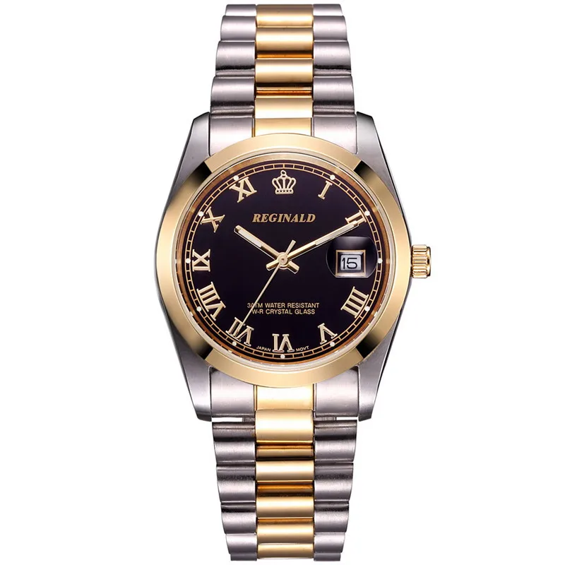 Часы наручные Reginald Мужские кварцевые брендовые Роскошные деловые полностью