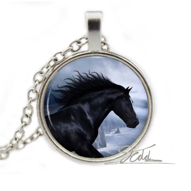 Новинка 6 стилей серебряное ожерелье в виде лошади ювелирные изделия для конного