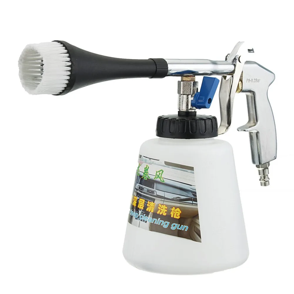 High Pressure Air Pulse Car Cleaning Gun with Brush Multifunctional Surface Interior Exterior Cleaning Kit EU Type