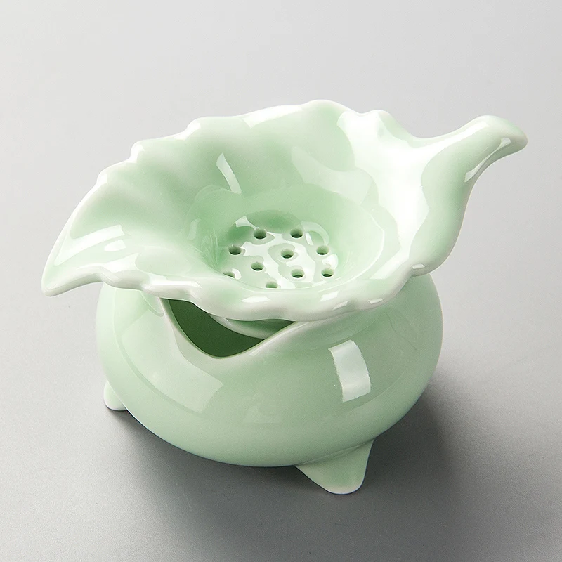 Чайный фильтр с листьями фарфоровая чайная чашка керамическим ситечком для