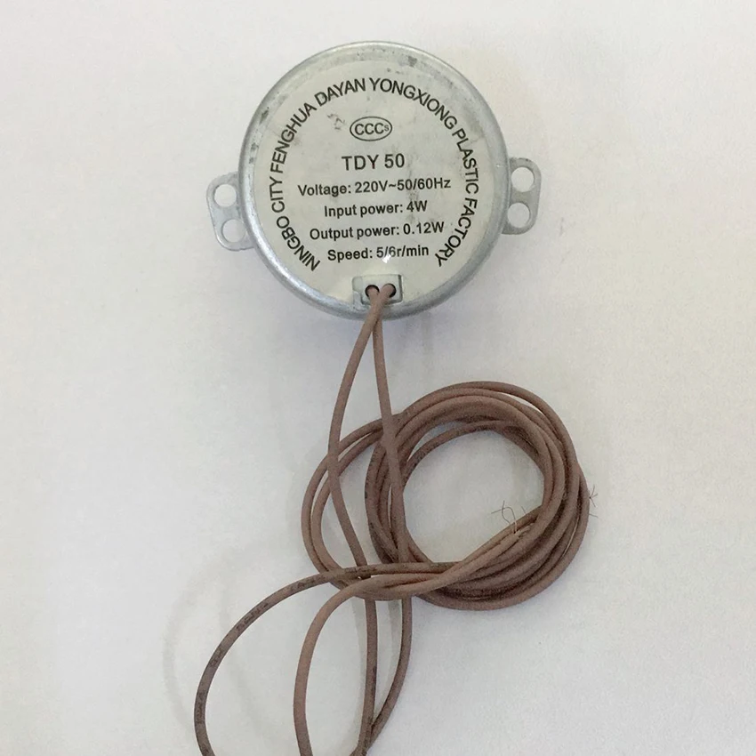 Горячая Распродажа 1 предмет TYJ50 AC 220V 240V 5/6r/мин CW/CCW Синхронный Снижение Шестерни с