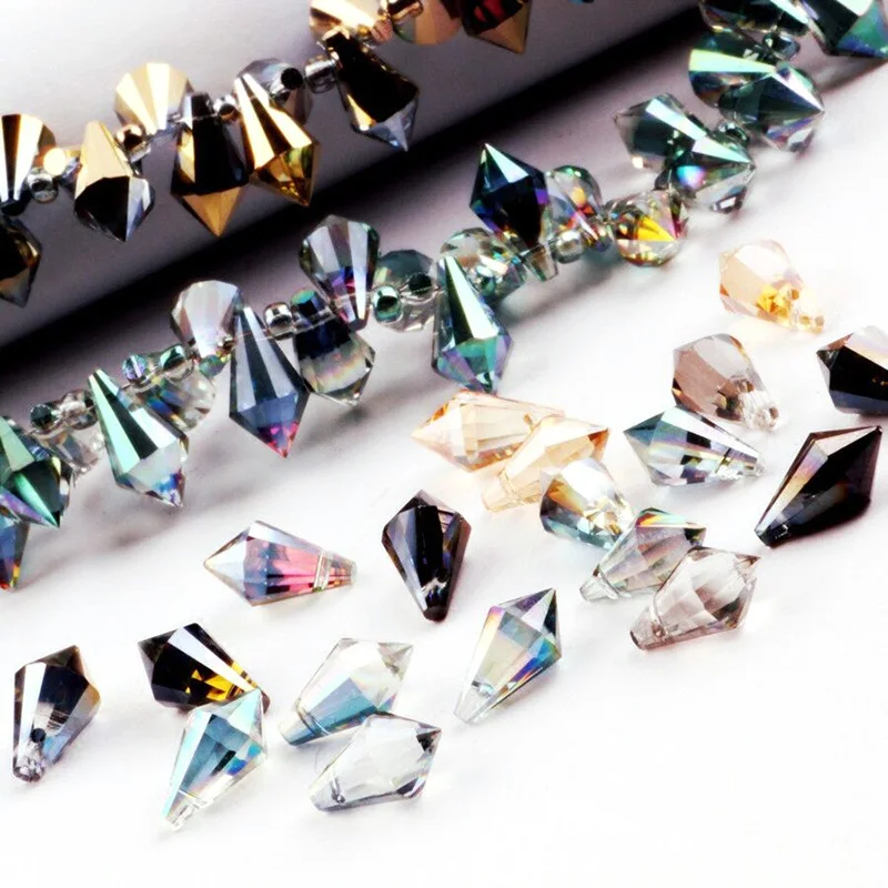 10 шт. разноцветные стеклянные бусины в виде капли воды | Дом и сад