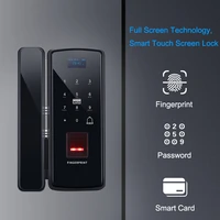 eseye glass fingerprint lock digital electronic door lock for home office anti theft intelligent password rfid card smart lock
