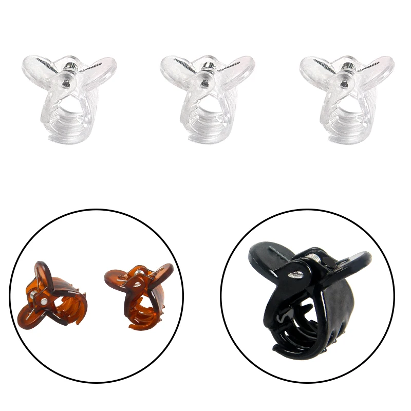 Милые маленькие зажимы для волос коготь девочек аксессуары прозрачный цветной