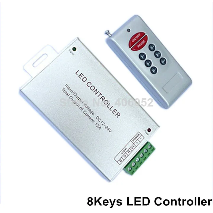 4 компл./лот высокой мощности LED RGB контроллер RF пульт дистанционного управления 8
