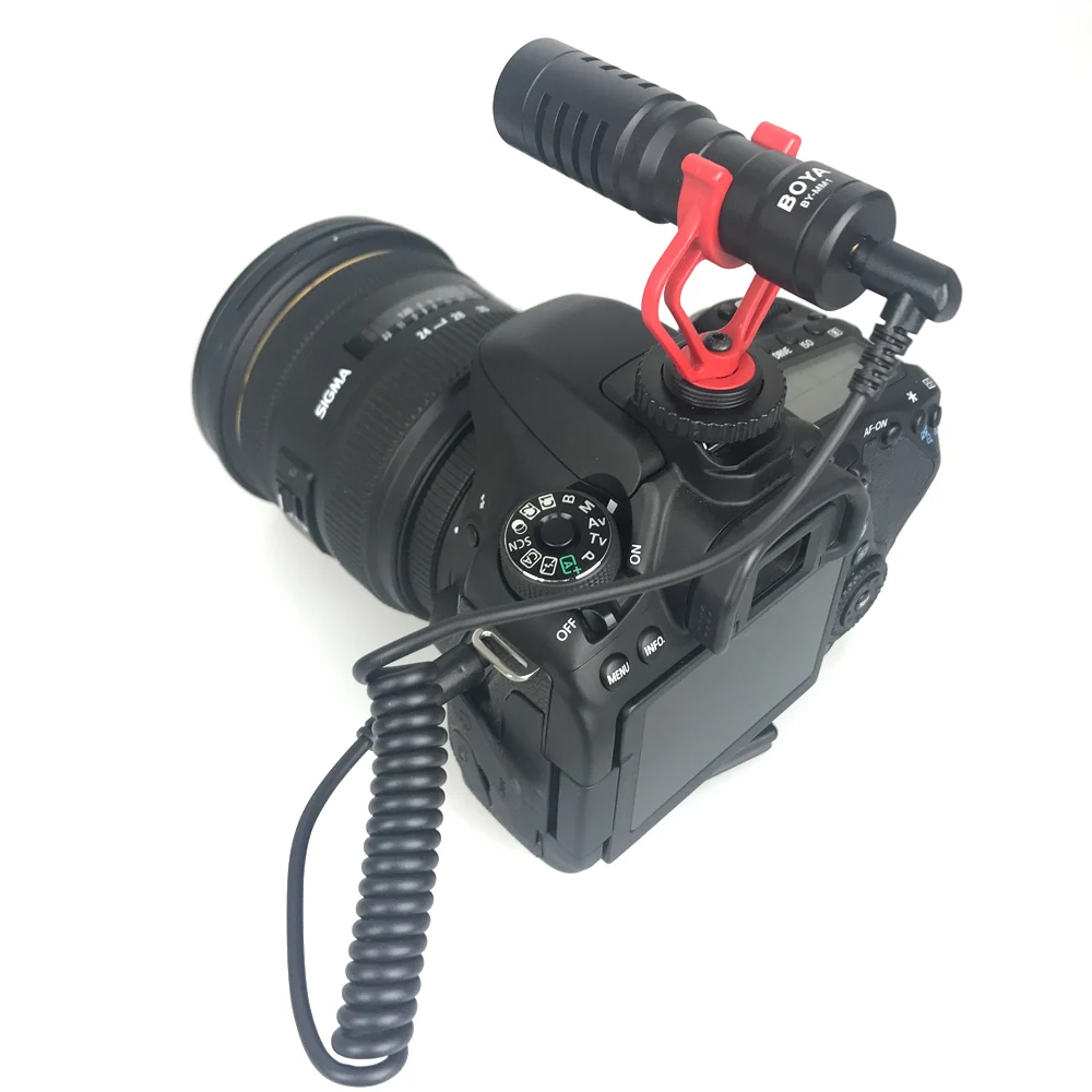 BOYA BY-MM1 Компактный На-камера видео микрофон Youtube Vlogging Запись для iPhone смартфон Huawei