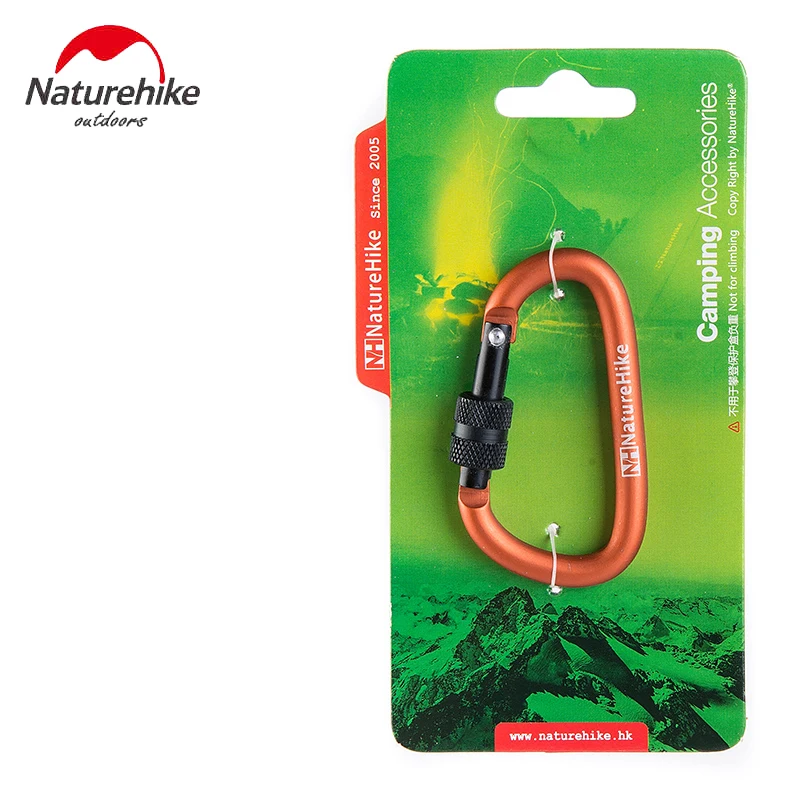 Naturehike карабин с винтовым замком пружинный брелок крючок москитон для наружного