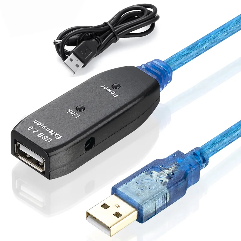 Lballist USB 2,0 Удлинительный кабель папа-мама M/F Активный ретранслятор встроенный Микросхема двойной экранированный 5 м 10 м 15 м
