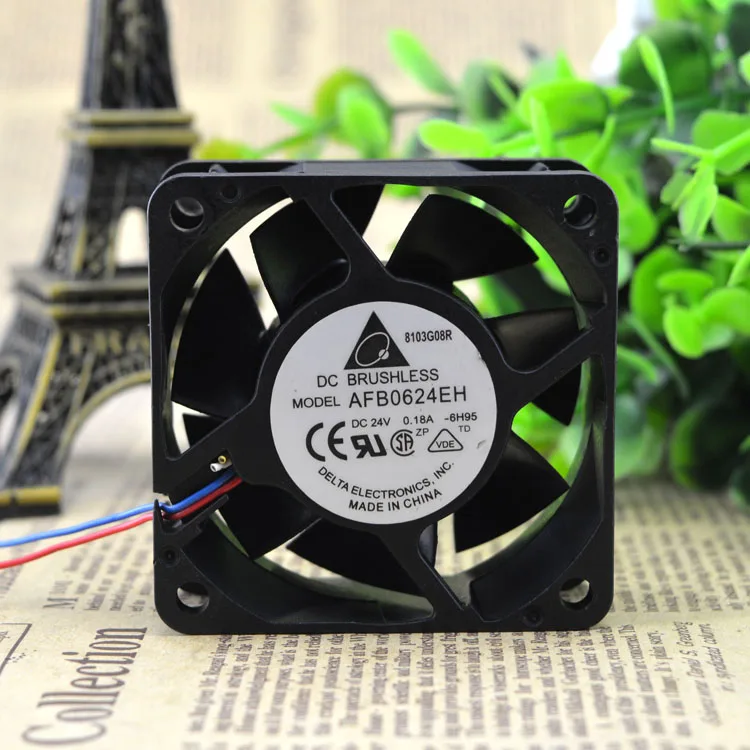 Новый оригинальный AFB0624EH 6025 24V 0.18A 6 см 2 линии вентилятор с двумя шариками|drive fan|6cm