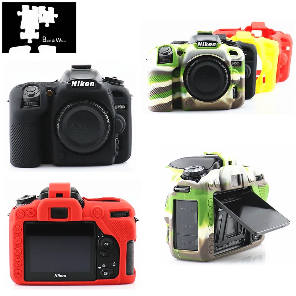 Силиконовый кожаный брони чехол Защита корпуса для Nikon D7500 корпус DSLR только