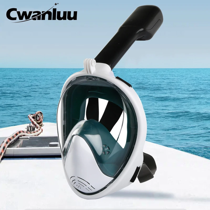 Full Face Diving Mask Anti-Fog Snorkeling Mask Underwater Scuba Swimming Mask Glasses Snorkel Dive Equipment for Adult Kid