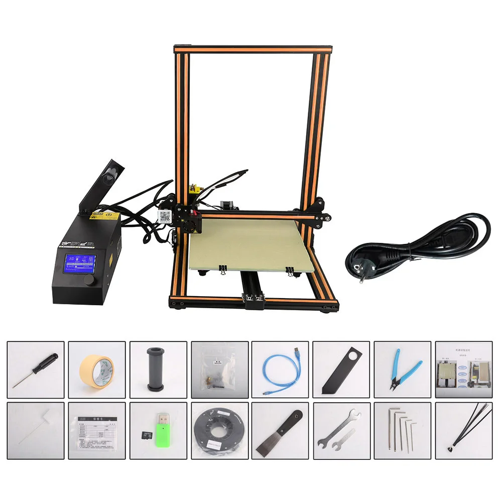 Creality 3D CR-10 3D принтер DIY 300*300*400 мм размер печати алюминиевая рамка с 200 г нить поддерживает различные 3D нити