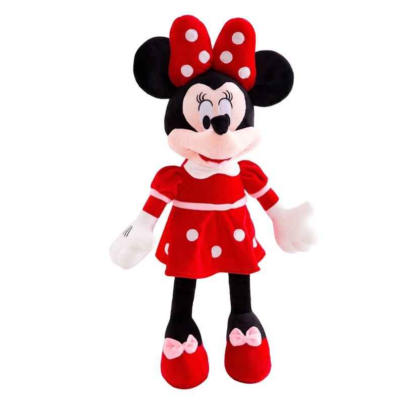 red minnie Лидер продаж, 40 см, милые плюшевые игрушки с Микки и Минни Маус, мягкие куклы с мультяшными рисунками Маус для мальчиков и девочек, подарок на Рождество и день рождения - Цвет: red minnie