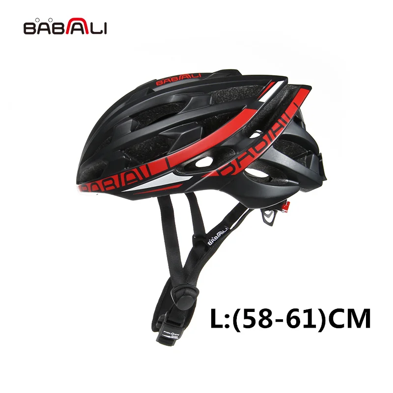 BLACK N RED L BABAALI Road Велосипедный спорт «умный» шлем интегрально Bluetooth Музыка ответить на телефон Велоспорт шлем для взрослых горный велосипед - Цвет: BLACK N RED L