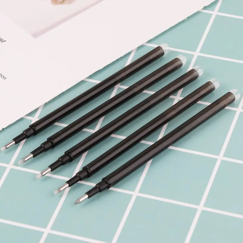 

5pcs Black Green Blue Red Ink Erasable Gel Pen Refills Rods Large Capacity Writing Replacement School Supplies Stationery