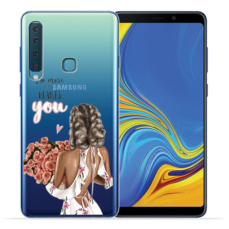 Модный чехол для телефона девочек оболочка Etui Samsung Galaxy A50 A20 A30 A40 A10 A70 M10 M20 задняя