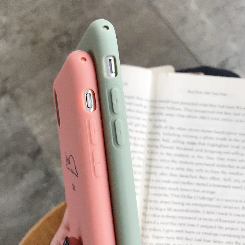 KJOEW Soft Silicone Fashion Phone Case For iPhone 8 7 6 6s Plus Cartoon Cute Antelope Cow Back Cover XR X XS Max |
