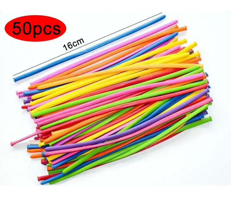50pcs 16cm 100 шт/50 шт Длинные Волшебные воздушные шары, тканые воздушные шары DIY для украшения дня рождения, цветные воздушные шары для свадебной церемонии, украшения GYH - Цвет: 50pcs 16cm