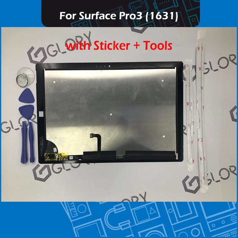 

Full New LCD Display Screen Assembly with Screen Sticker + Tools For Microsoft Surface Pro3 (1631) TOM12H20 V1.1 Replacement