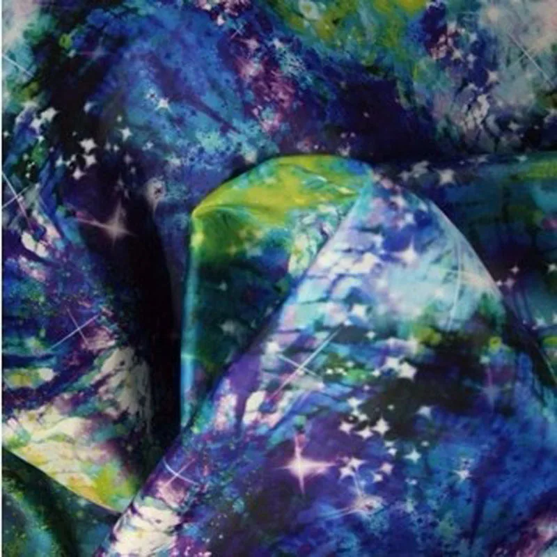 ZY DIY Красивая зеленая синяя фиолетовая блестящая подкладка со звездами Вселенная