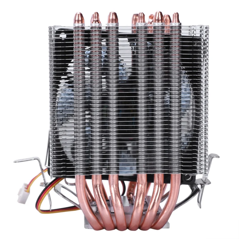 Lanshuo 6 Heat Pipe 3 Wire With Light Single Fan Cpu Radiator Cooler Sink For Intel Lga 1155/1156/1366 Si |