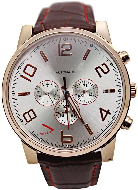 2014 New Fashion Mens Full Stainless Steel Watch Automatic mechnical mont Luxury Brand Clock Gold Leather Watches Timewalker | Наручные