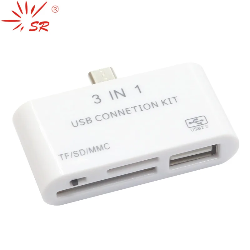 SR TF/SD/MMC 3 в 1 smart OTG Картридер для настольного компьютера для мобильного телефона Samsung