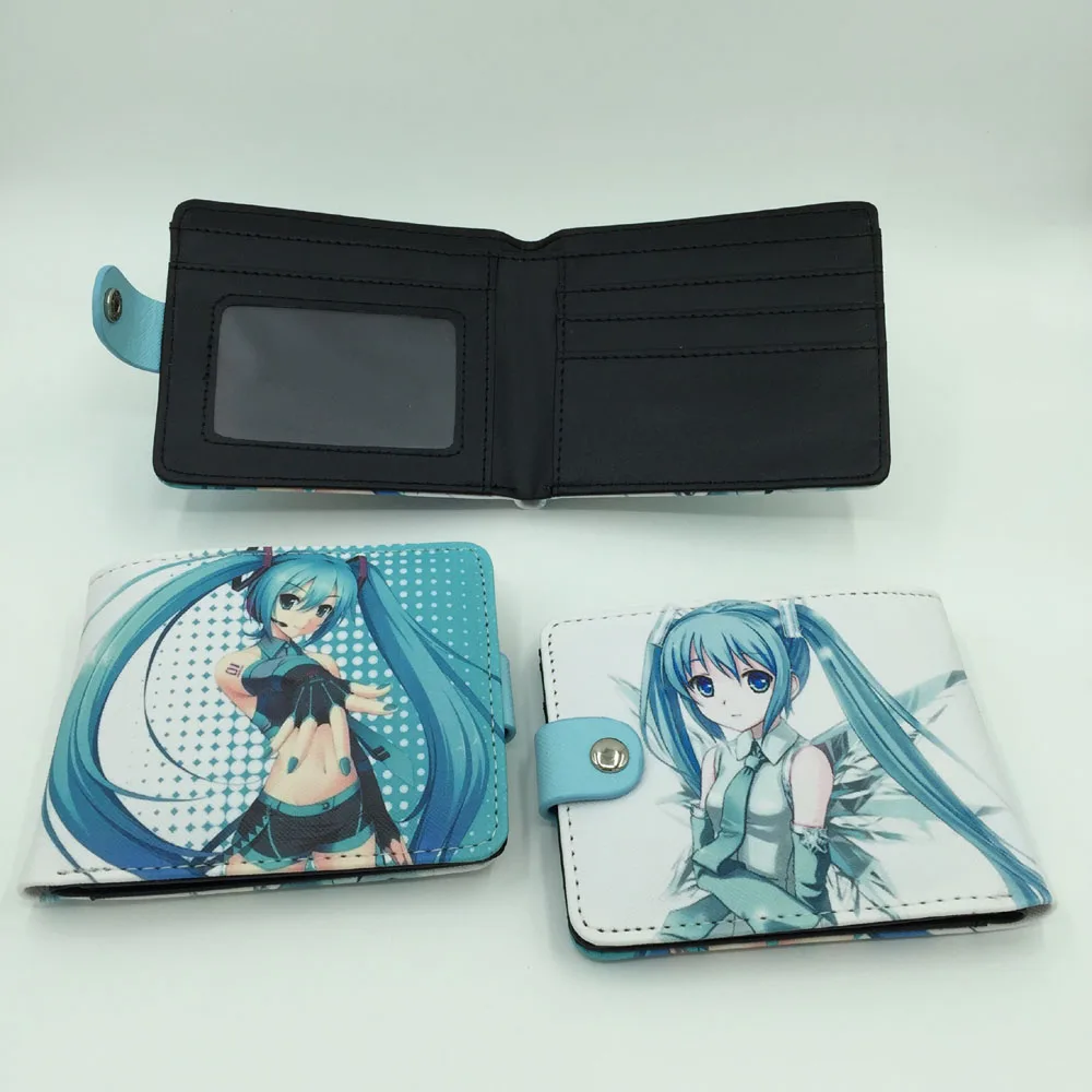 Hatsune Miku Японского аниме «Haikyuu hinata» Syouyou Синтетическая кожа Изысканный бумажник на кнопке/кошелек - Цвет: Hatsune Miku