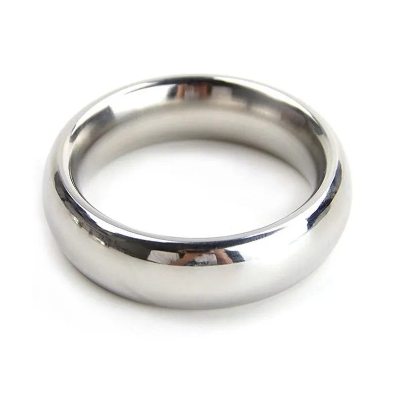 Гладкое кольцо для пениса из нержавеющей стали мужчин растяжки мошонки задержки