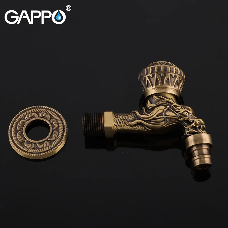GAPPO Bibcocks taps Antique Brass wall mounted Bathroom Washing Machine basin Faucet Long Garden Tap sink garden | Обустройство дома